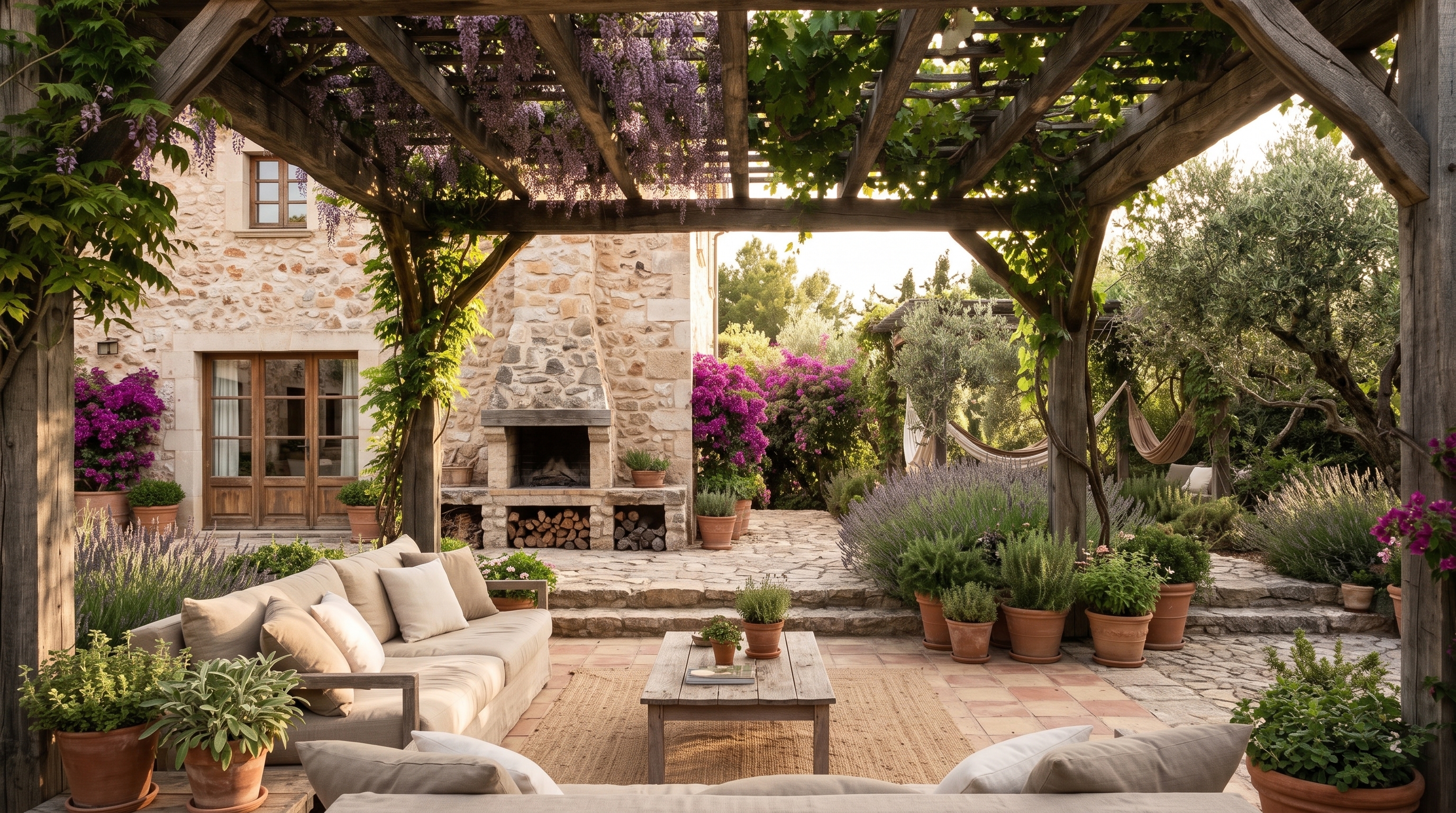 Private terrace and garden — Residenza Oliveto concept study