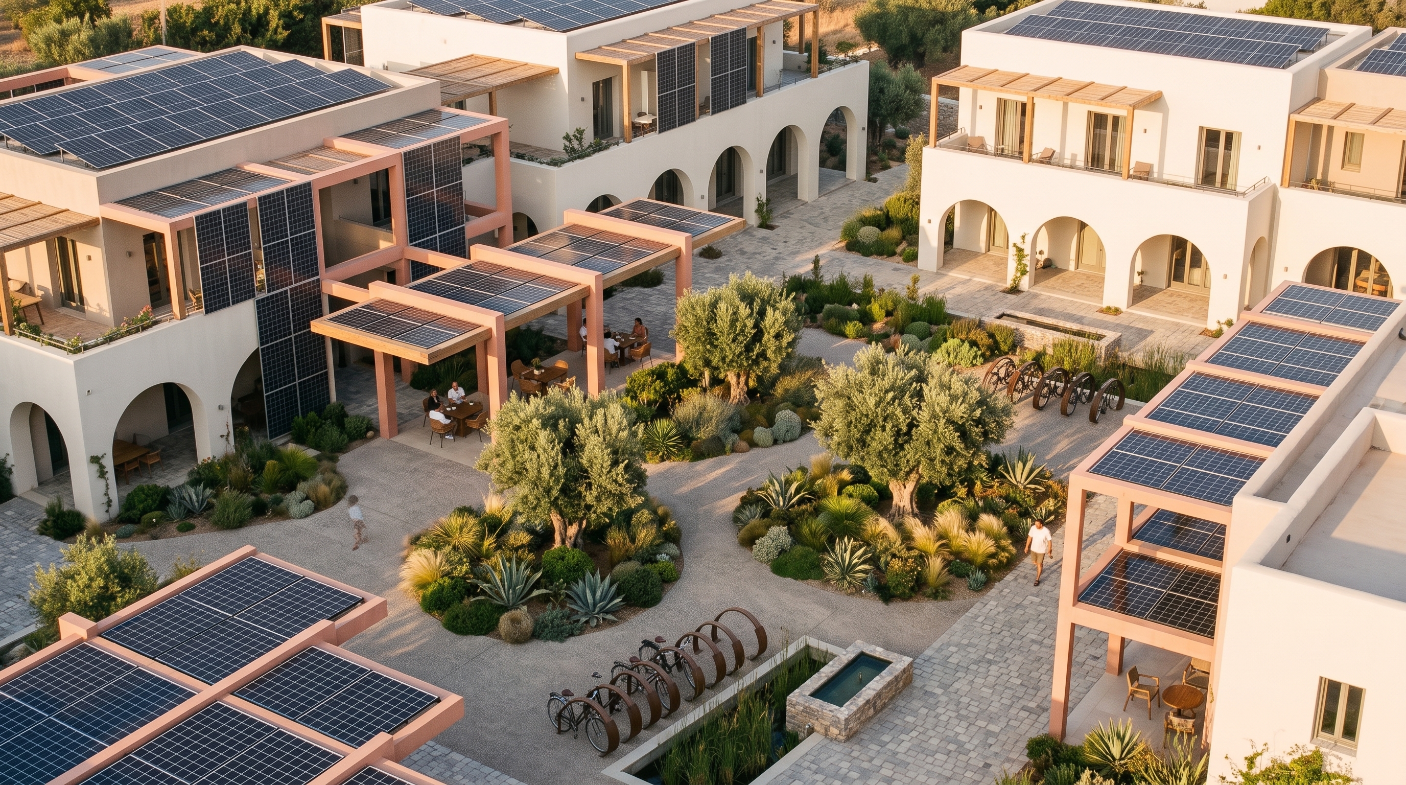 Aerial view of the residences — Porto Eco-Resort concept study