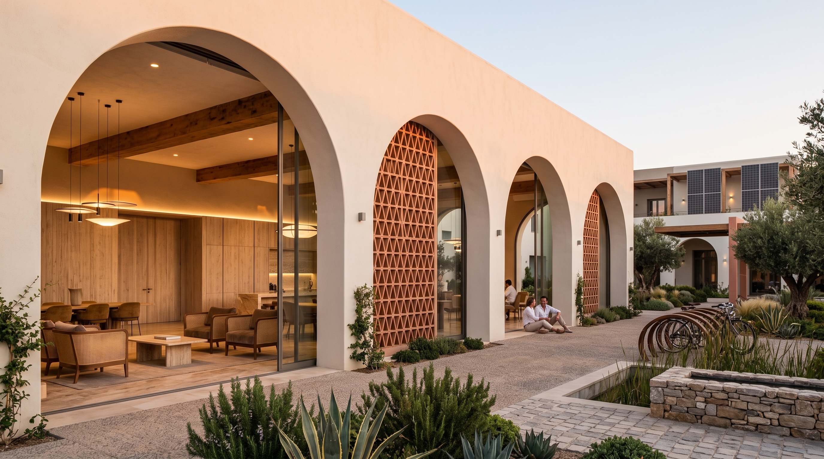 Events hall in natural wood — Porto Eco-Resort concept study