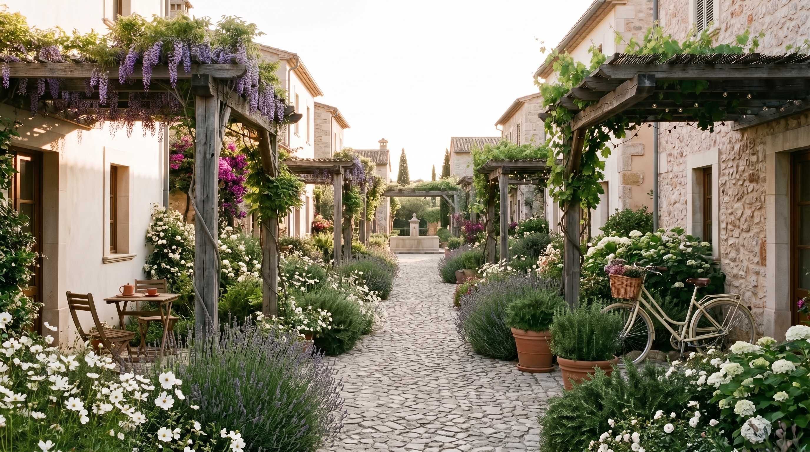 Flowering residential street — Residenza Oliveto concept study