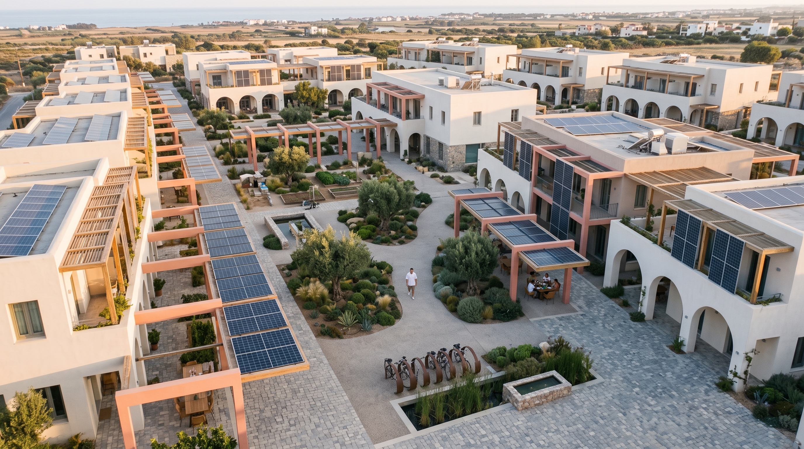 Aerial view of the club — Porto Eco-Resort concept study