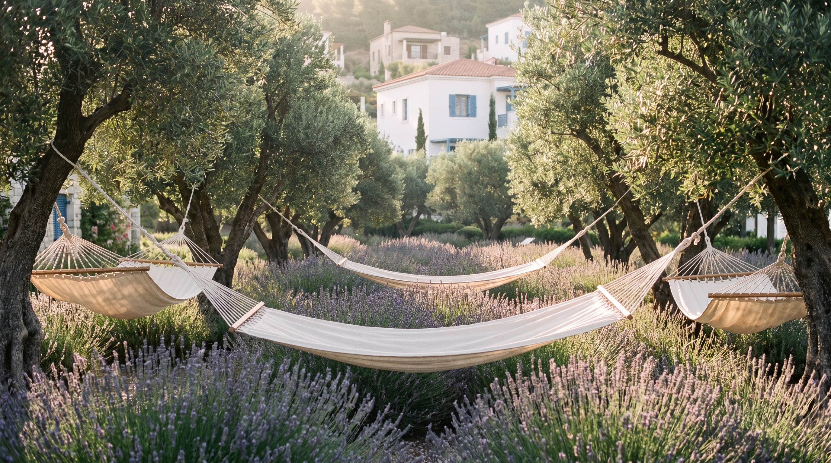 Hammocks among olive trees — Orizon Residencial concept study