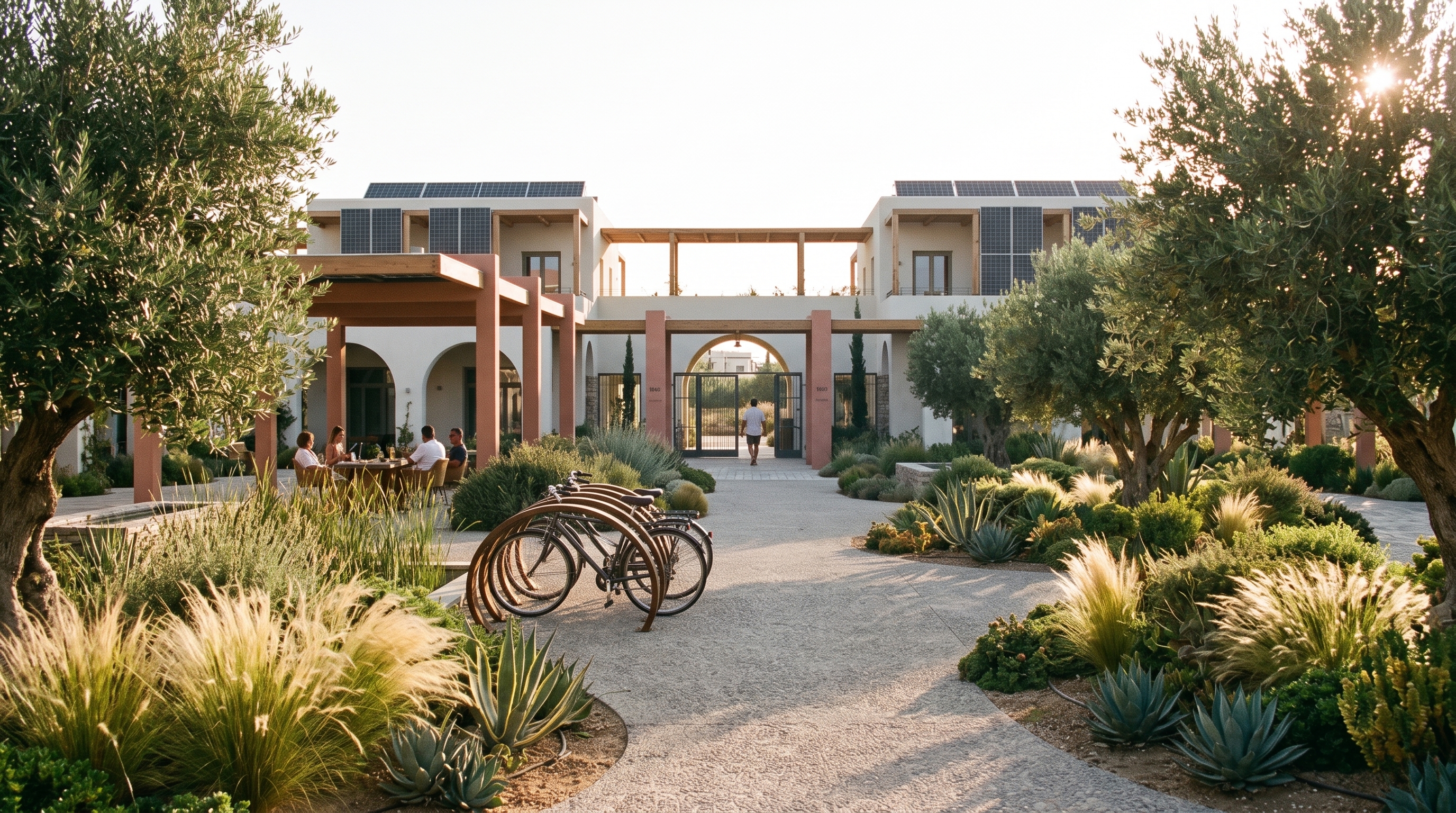 View through the entrance gate — Porto Eco-Resort concept study